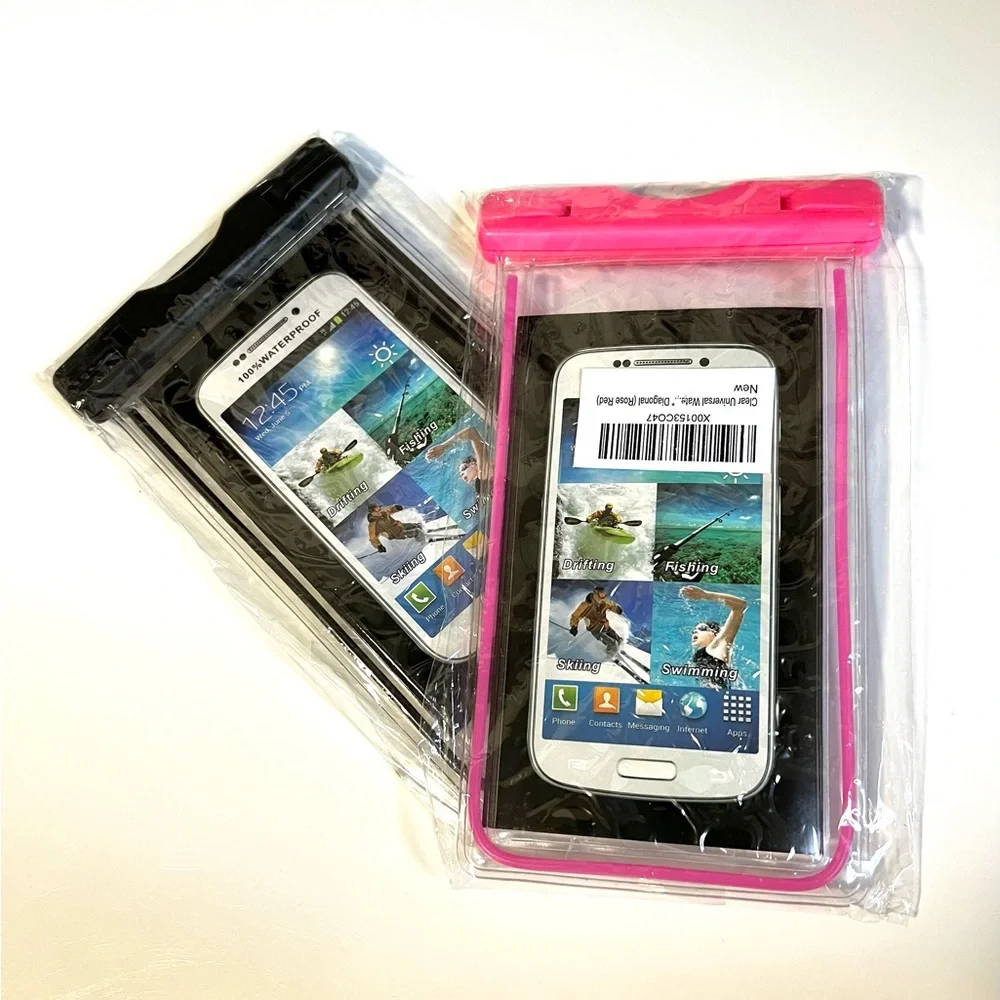Pink and Black Waterproof Phone Case for Cell Phones (2 cases )